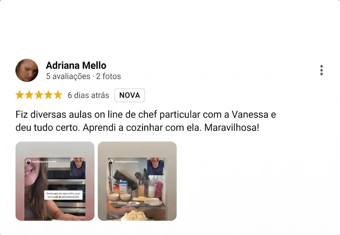 Avaliação de cliente no Google