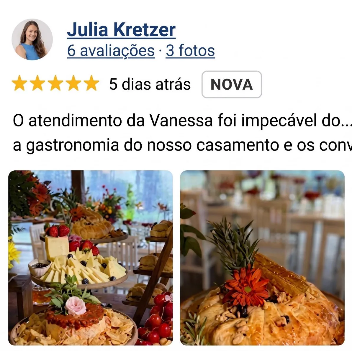 Avaliação de cliente no Google